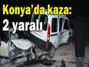 Kamyonet arabanın üstüne çıktı