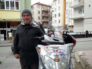 Motorize seyyah Akşehire geldi