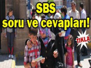 SBS soru ve cevapları yayınlandı