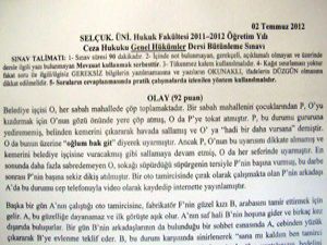 Oğlum Bak Git şimdi de sınav sorusu oldu