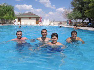 Çeltikliler aquaparkta serinliyor