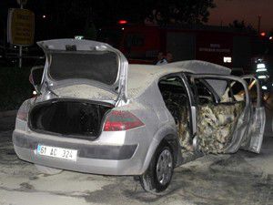 Balonun içindeki helyum gazı arabayı yaktı!