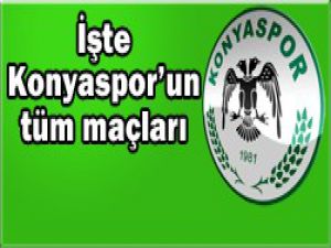 Konyasporun 2012-2013 maçları