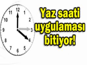 Saatinizi geri almayı unutmayın