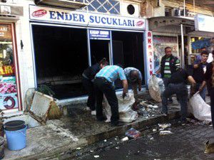 Akşehirde iş yeri yangını