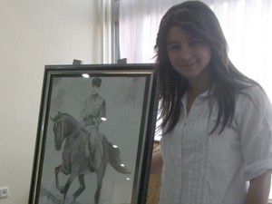 Karapınarda karakalem sergisi