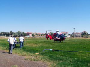 Hava ambulansı ilk hastasını taşıdı