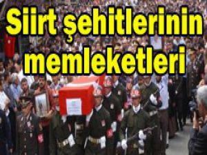 Şehitlerin isimleri ve memleketleri