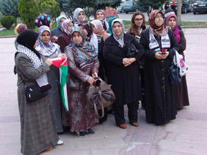 Akşehirde İsrail protesto edildi