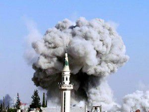 Suriyede 137 bölgeyi bombaladı