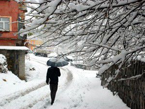 Kar yağışı nedeniyle bazı köy yolları kapandı