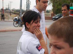 Yük treni ambulansla çarpıştı:Ölü yaralı yok,ancak şok var