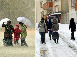 Batıda yağmur Doğuda kar