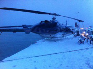 Sarıyerde bir helikopter zorunlu iniş yaptı
