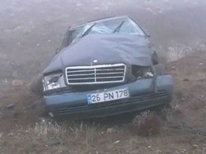 Şarampole devrilen otomobilin sürücüsü öldü