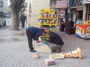 Karapınarda şiddetli lodos