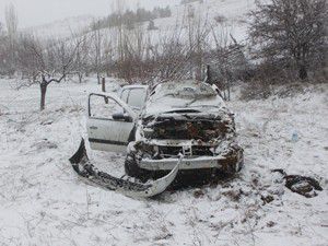 Konyada trafik kazası: 2 yaralı