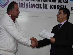 Beyşehirde girişimcilik kursu sona erdi