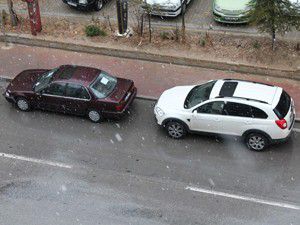 Konyada karla karışık yağmur