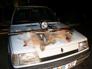 Konyada kaçak avlanan 3 kişi yakalandı