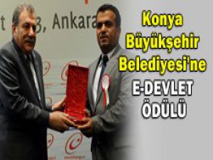 Konya Büyükşehir Belediyesine ödül