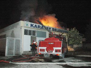 Konyada ekmek fırını yandı