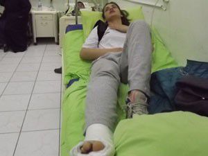 Milli sporcular kazada yaralandı