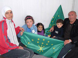 Çerkezler konteyner kente yerleştirildi