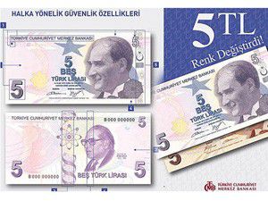 Mor 5 liralar tedavüle çıkıyor