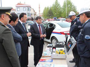 Beyşehirde trafik güvenliği sergisi açıldı