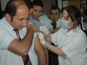 Konyada ilk aşı yapıldı