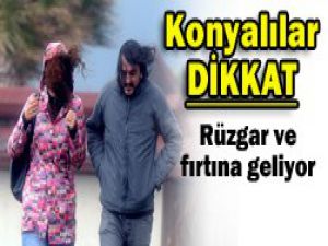 Konyada kuvvetli rüzgar uyarısı