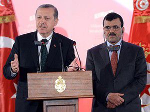 Erdoğana Tunusta sevgi gösterisi