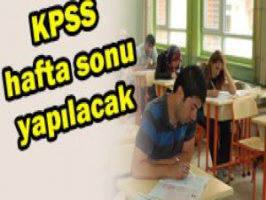 KPSS 6-7 Temmuz tarihlerinde
