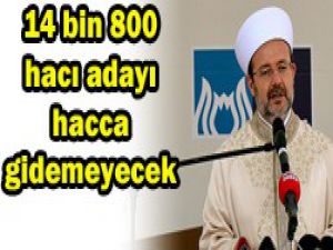 14 bin 800 hacı adayına kötü haber