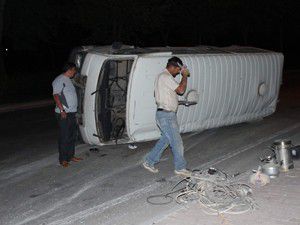 Sahur yolunda kaza 4 yaralı