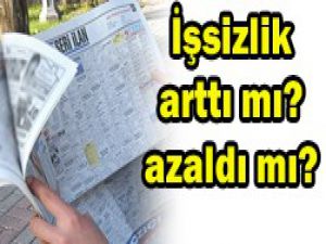 İşsizlik rakamları açıklandı