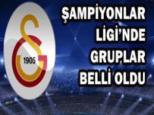 İşte Galatasarayın grubu !