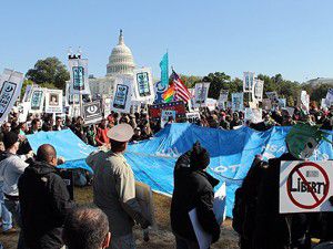 Washingtonda Bizi İzlemeyi Durdurun yürüyüşü