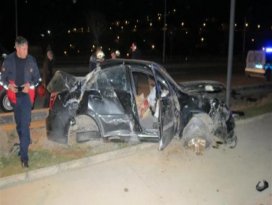 Aşırı hız ve alkol sonu oldu