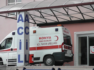 Sünger ve ot yutan çocuk hastaneye kaldırıldı