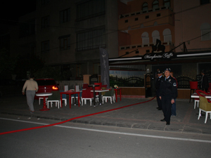 Konyada kafe yangını