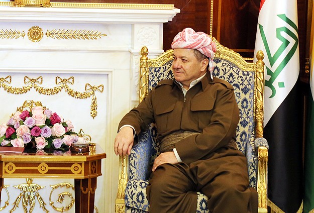 Barzani peşmerge güçleriyle bir araya geldi
