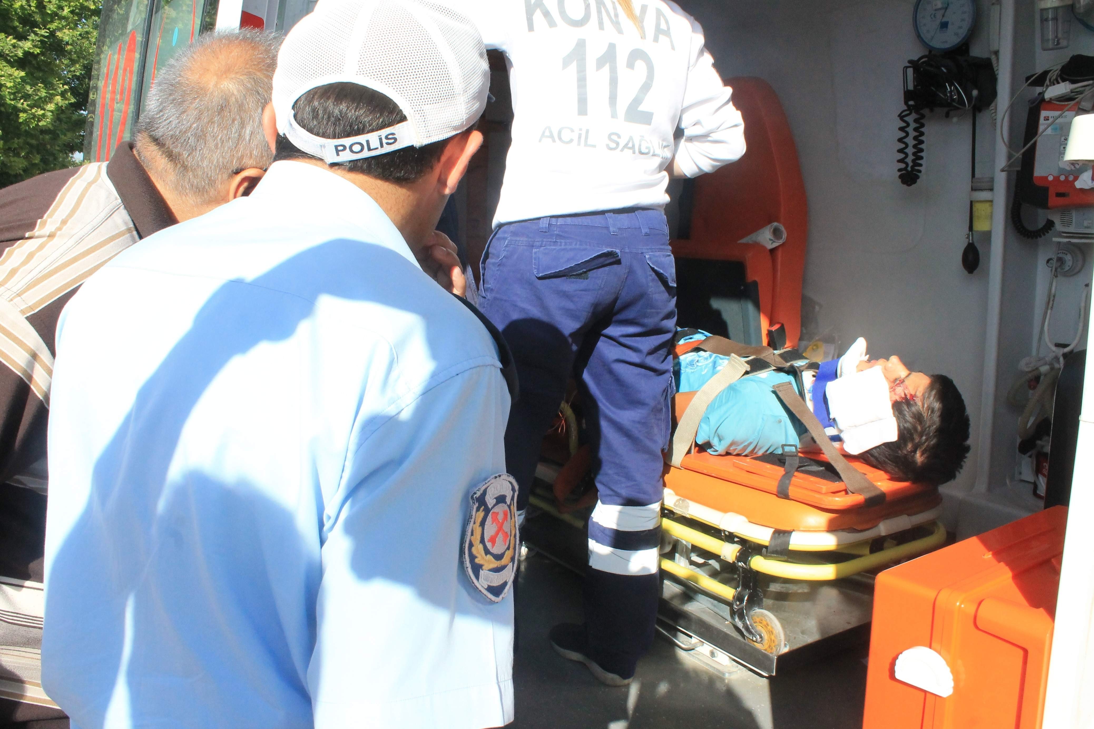 Konyada trafik kazası:1 yaralı
