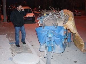Hırsızlık şüphelisi, tripörtörle kaçarken yakalandı
