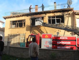 Konyada ev yangını: 1 ölü
