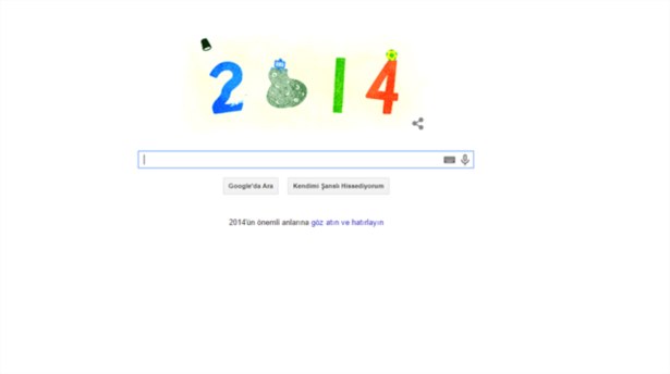 Googledan yeni yıl Doodleı