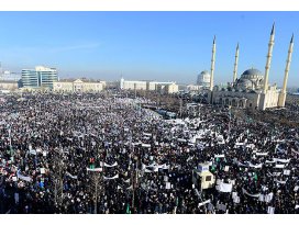 Çeçenistanda Charlie Hebdo protestosu