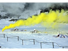 Komandoların kış tatbikatı nefes kesti