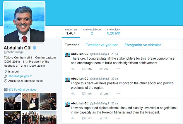 11. Cumhurbaşkanı Gülün Twitter hesabı hacklendi